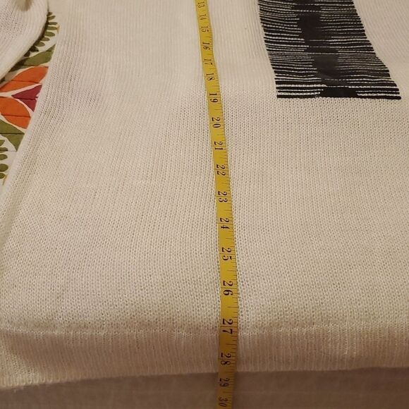 BCBGENERATION ivory semi sheer oversized sweater size Med/Large - Picture 10 of 11